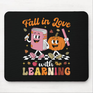 Tapis De Souris Chemise de professeur de Thanksgiving Rétro Tombez