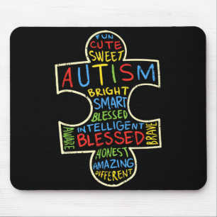 Tapis De Souris Chemise de sensibilisation à l'autisme Pièce de pu