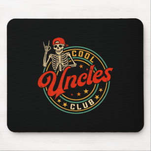 Tapis De Souris Chemise du club des oncles cool Rétro squelette dr