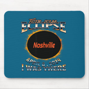 Tapis De Souris Chemise Éclipse Solaire Nashville Indiana Là