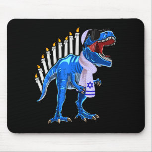 Tapis De Souris Chemise Menorasaurus Rex T Rex Dinosaure Hanukkah