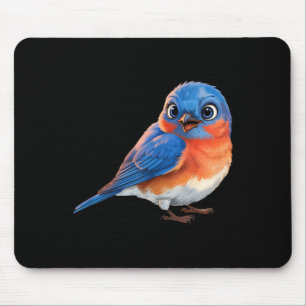 Tapis De Souris Chemise Merlebleu de l'Est Amoureux des oiseaux