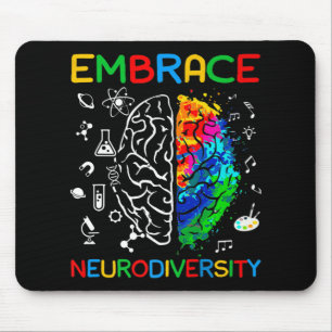 Tapis De Souris Chemise Neurodiversity Embrasser la Sensibilisatio