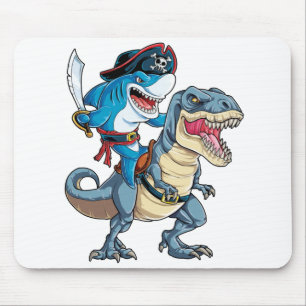 Tapis De Souris Chemise pirate de dinosaure pour les garçons