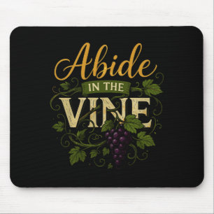 Tapis De Souris Chemise Reste Dans La Vigne Foi Chrétienne Chemise