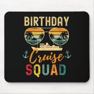 Tapis De Souris Chemises de croisière d'anniversaire 2025 Escadron