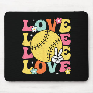 Tapis De Souris Chemises de softball mignonnes pour femmes maman T