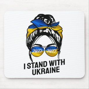 Tapis De Souris Chemises Je Suis Avec L'Ukraine 2025 Drapeau Ukrai