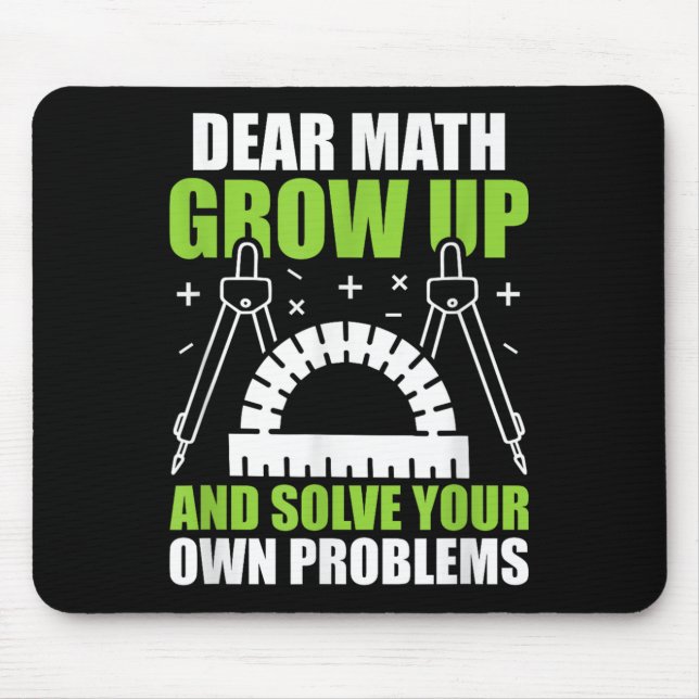Tapis De Souris Cher Math Augmente Et Résoudre Vos Propres Problèm (Devant)