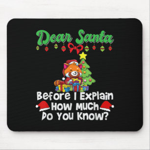 Tapis De Souris Cher Père Noël avant que j'explique combien en sav