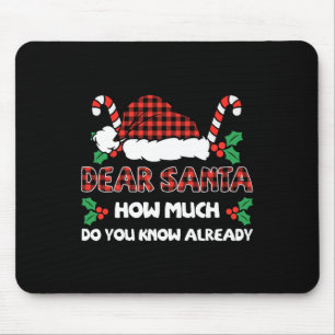 Tapis De Souris Cher Père Noël, Combien Connaissez-Vous Déjà Noël