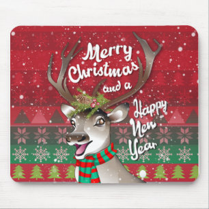 Tapis De Souris Cher renne - Joyeux Noël et heureux Nouvel An