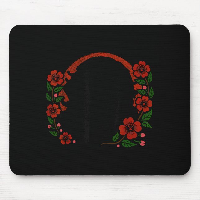Tapis De Souris Cherry Pekingese Blossoms Floral Dog Japanese Fun (Devant)