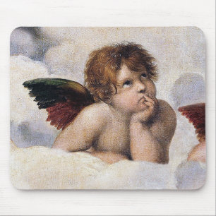 Tapis De Souris Chérubins, anges ailés peinture de Raffael 