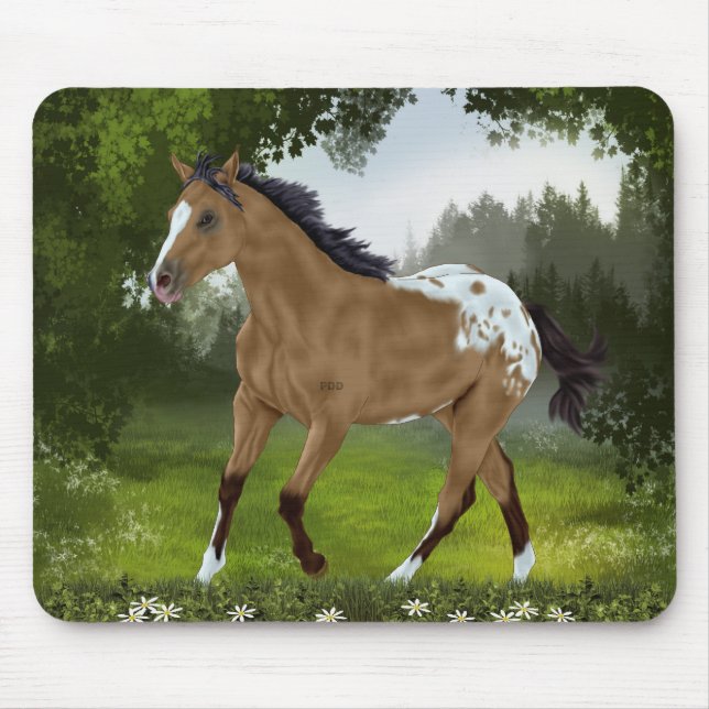 Tapis De Souris Cheval Appaloosa Buckskin (Devant)