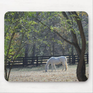 Tapis De Souris Cheval blanc dans les arbres