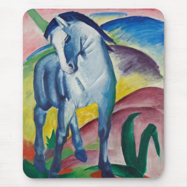 Tapis De Souris Cheval bleu (animal mignon) (par Marc Franz) (Devant)