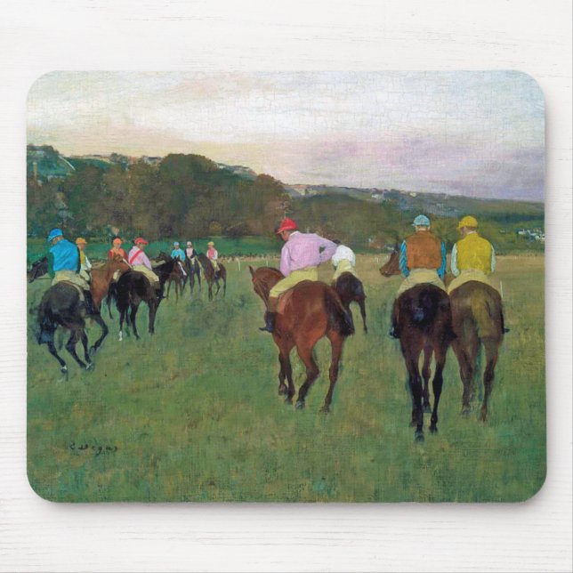 Tapis De Souris Cheval de course Longchamp, Edgar Degas (Devant)