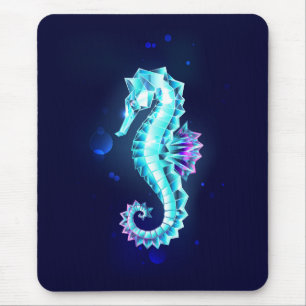 Tapis De Souris Cheval de mer de glace cristal sur Arrière - plan