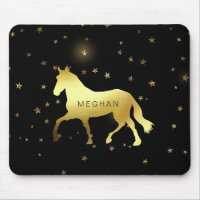 cheval d'or étoiles équestre Monogramme