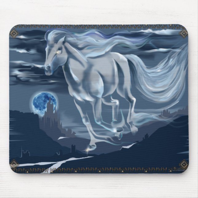 Tapis De Souris Cheval Mousepad de fantôme (Devant)