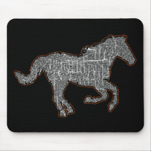 Tapis De Souris cheval noir