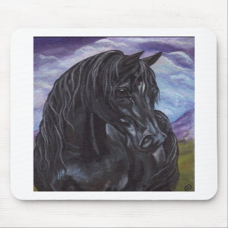 Tapis De Souris CHEVAL NOIR Mousepad d'ÉTALON