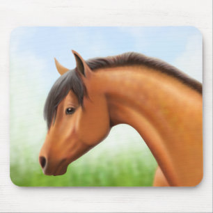 Tapis De Souris Cheval tacheté d'Arabe de baie