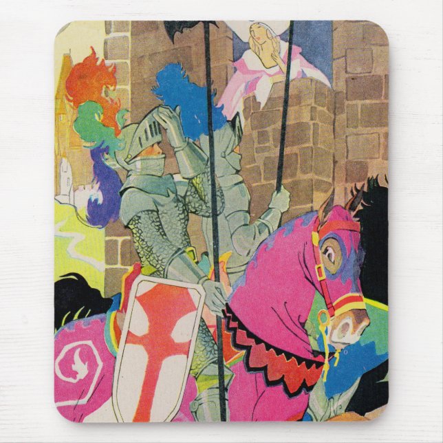 Tapis De Souris chevalier médiéval à cheval (Devant)