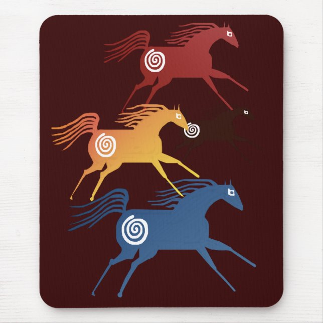 Tapis De Souris Chevaux antiques Mousepad (Devant)