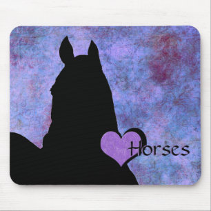 Tapis De Souris Chevaux de coeur I (violet/bleu)