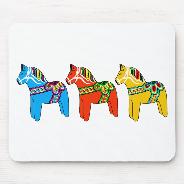 Tapis De Souris Chevaux de Dala de Suédois (Devant)