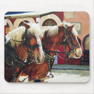 Tapis De Souris Chevaux de diligence de pierre tombale