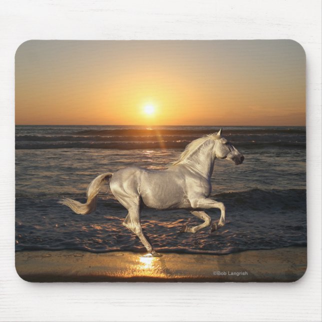 Tapis De Souris Chevaux d'imaginaire : Coucher du soleil (Devant)
