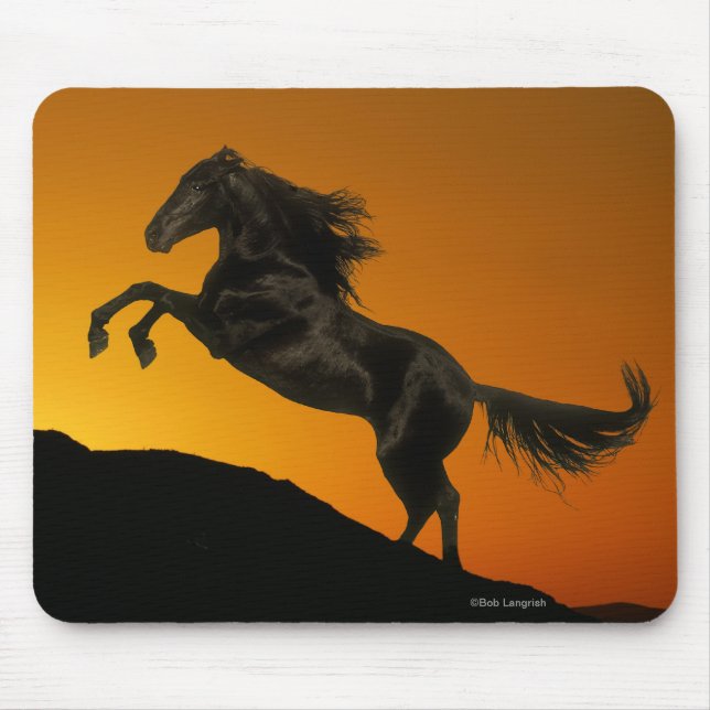 Tapis De Souris Chevaux d'imaginaire : Coucher du soleil de (Devant)