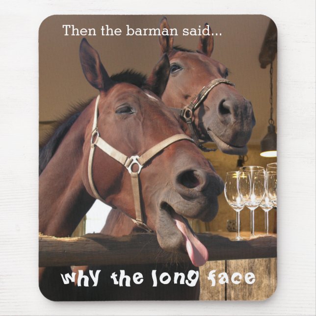 Tapis De Souris Chevaux drôles (Devant)