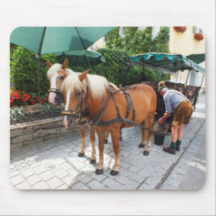 Tapis De Souris Chevaux et chariot