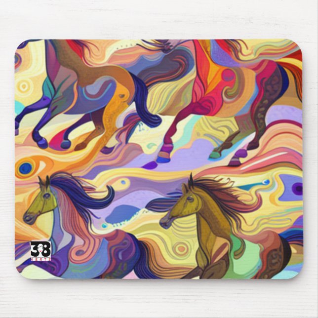 Tapis De Souris Chevaux sauvages (Devant)