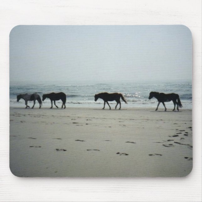 Tapis De Souris Chevaux sauvages sur l'île d'Assitique (Devant)