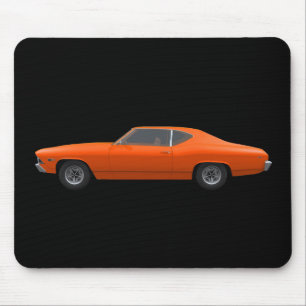 Tapis De Souris Chevelle 1969 solides solubles : Finition orange :
