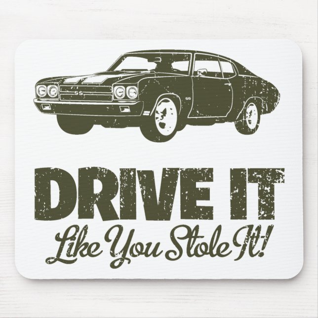 Tapis De Souris Chevrolet 1970 Chevelle solides solubles 454 (Devant)