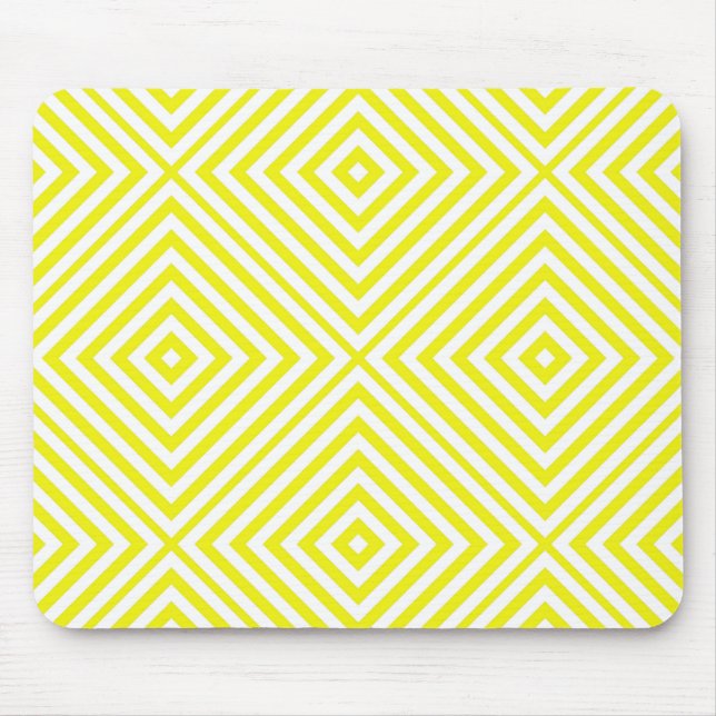 Tapis De Souris Chevron au diamant au citron (Devant)