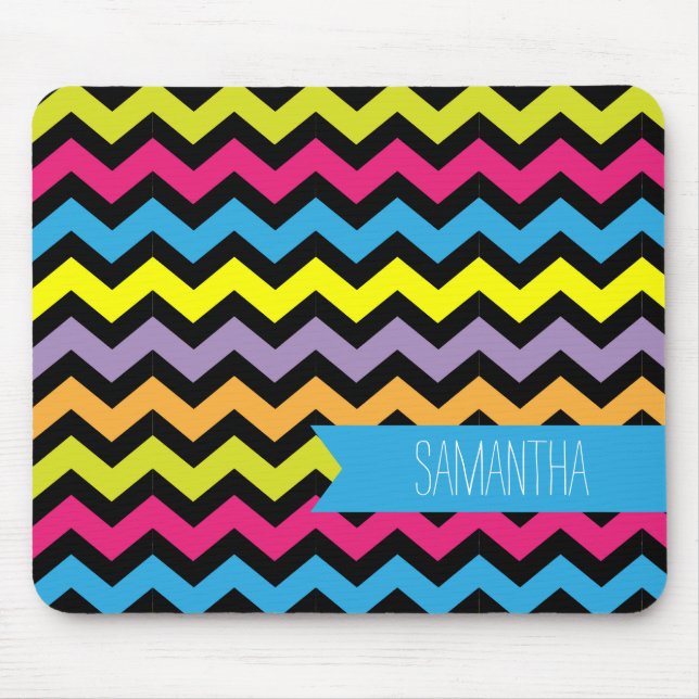 Tapis De Souris Chevron Zigzags en gras (Devant)