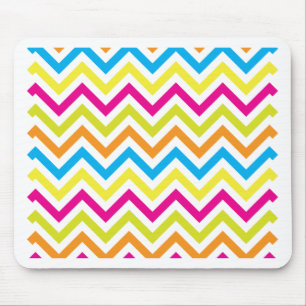 Tapis De Souris Chevrons lumineux de couleurs