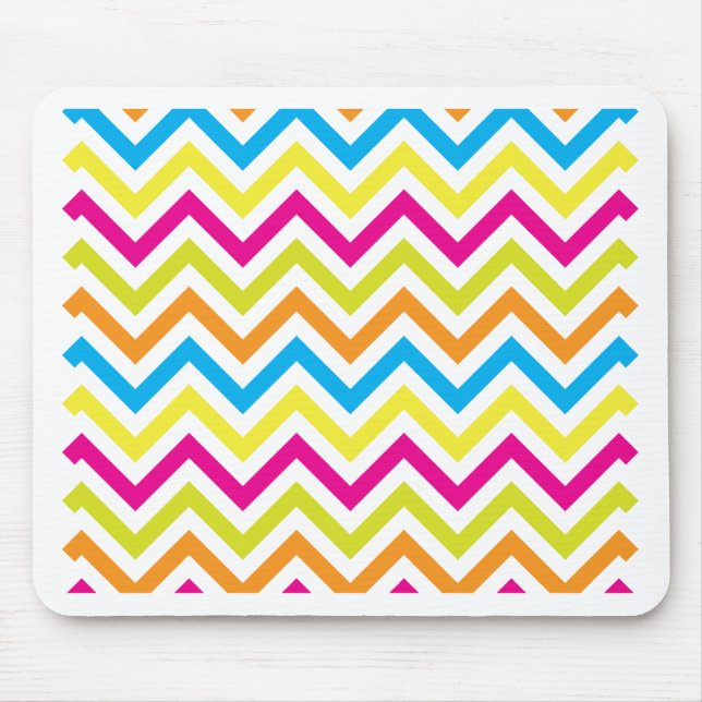Tapis De Souris Chevrons lumineux de couleurs (Devant)