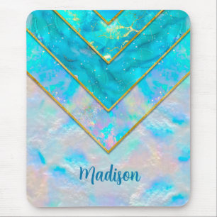 Tapis De Souris Chic holographique girly stylisé livre d'esquisse 