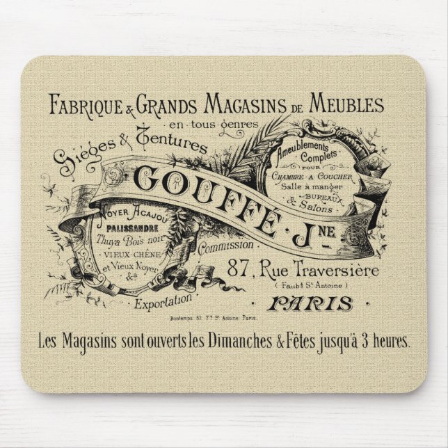 Tapis de souris chic minable de style (Devant)