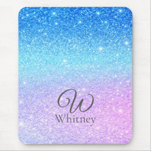 Tapis De Souris Chic ombre violet bleu pailleté moderne