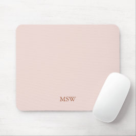Tapis De Souris Chic rose vif initiales monogramme personnalisées 