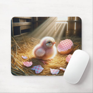 Tapis De Souris Chick rose avec En vichy oignon